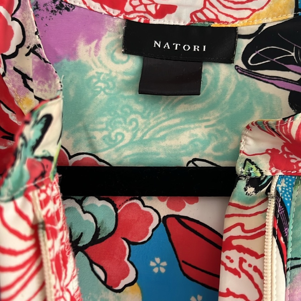 Natori Multicolor Asian Art  Tunic - Picture 5 of 12